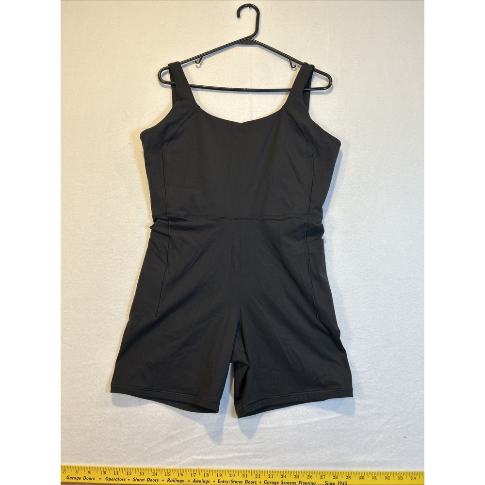 CALIA Inspire Short Bodysuit Pure Black Womens XL WAX14219 Athletic One-Piece